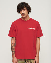 Tattoo Graphic Loose Fit T-Shirt - Soda Pop Red - Superdry Singapore