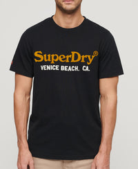 Venue Duo Logo T Shirt - Nero Black Marl - Superdry Singapore