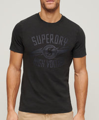 Retro Rocker Graphic T Shirt - Washed Black - Superdry Singapore